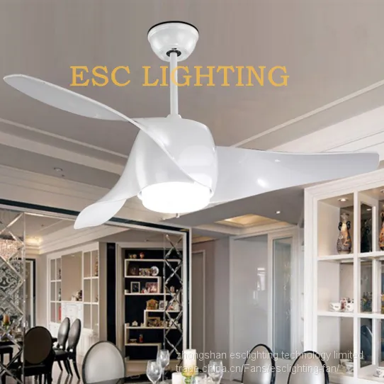 Wave Style 110-240v 18w Double Color 42'' Ceiling Fan With Led Light