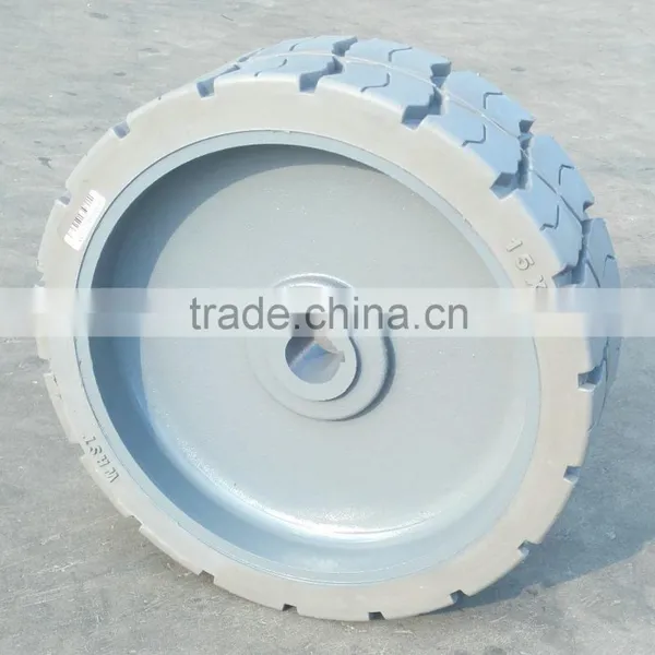 26 ft Narrow Electric Scissor Lift 16x5x12 Tire Fill /Type Solid Non-marking Tyre 16x5 for Genie GS2630-GS2646 photo-4