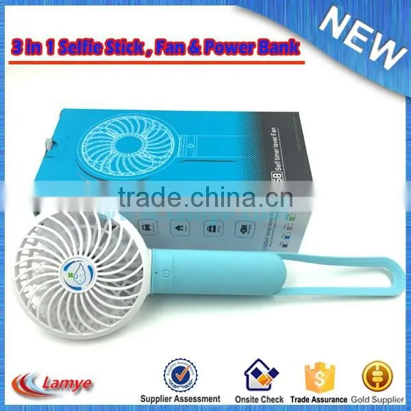 New Product Summer Power Bank Mini USB Fan Selfie Stick With Fan Factory Wholesale photo-4