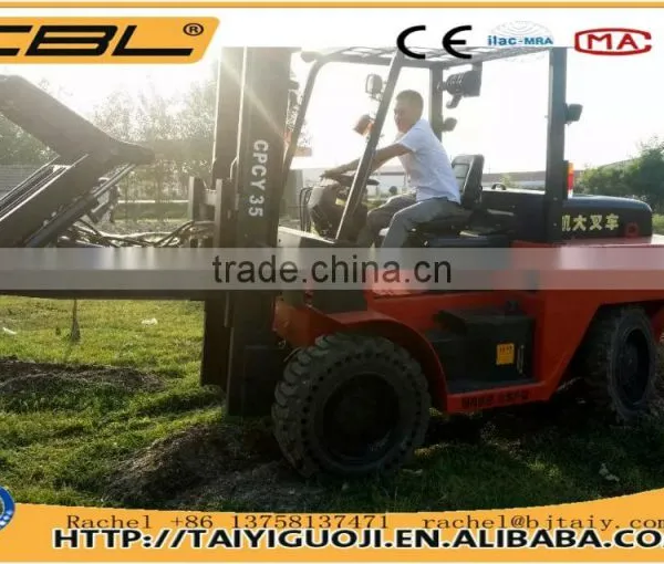 4.0T Diesel Engine Forklift, 4x4 Forklift Loader, Farm Tractor photo-4