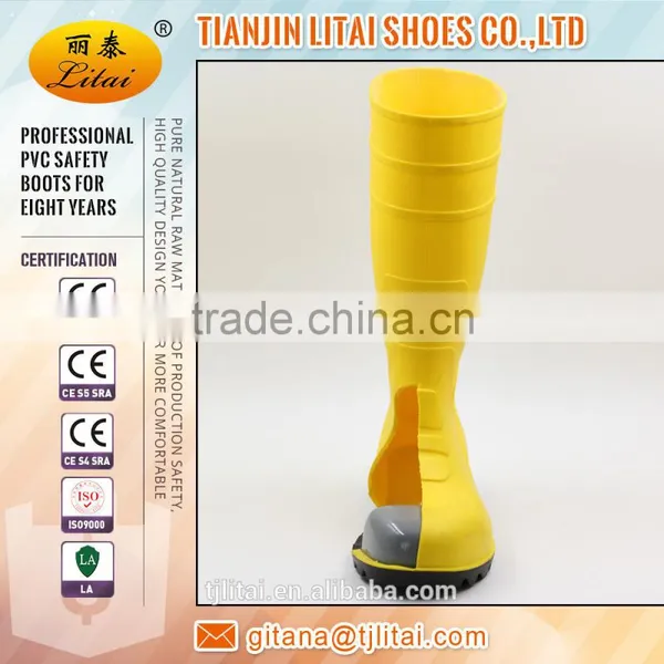 Light Yellow PVC Safety Boots /Cheap Safety Boots/PVC Work Boots photo-6