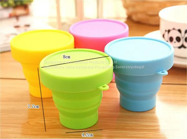 Camping Travel School Collapsible Silicone Cups photo-3