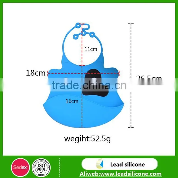 Wholesale Newest Design FDA/LFGB Food Grade Silicone Baby Bibs photo-5