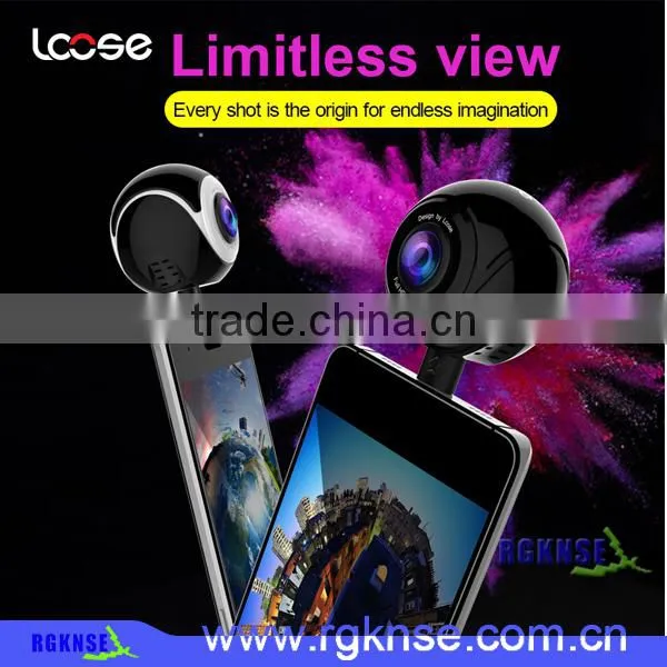 RGKNSE 1080p HD Mobile phone APP Control 360 Degree VR Camera all View Panoramic Camera for Samsung for Huawei for xiaomi HTC