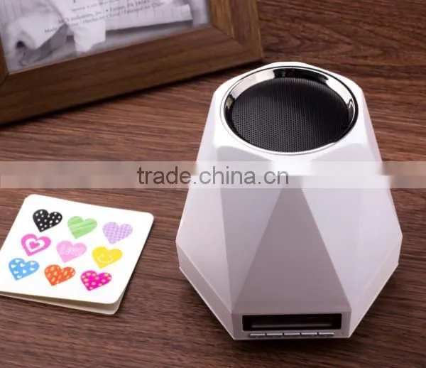 Colorful Dazzle LED Light Mini Crack Bluetooth Speaker With LED Clock photo-2