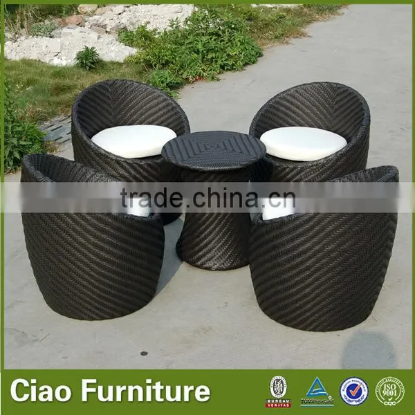 Funky Modern Outdoor Furnitue Rattan Coffee Table Set