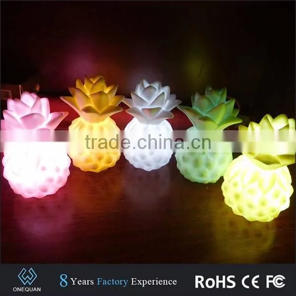 PVC Toy Night Light for Kids Room Pineapple Led Lamp photo-2