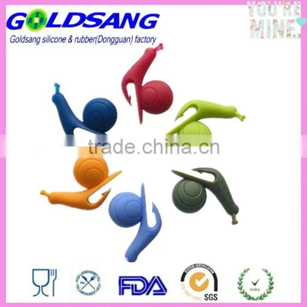 6pcs Cute Snail Shape Silicone Tea Bag Holder photo-2