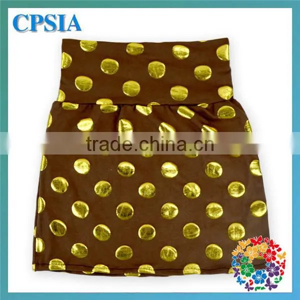 Posh Lavender Little Girls Skirts Gold Polka Dot Young Girls Wearing Short Skirts photo-4