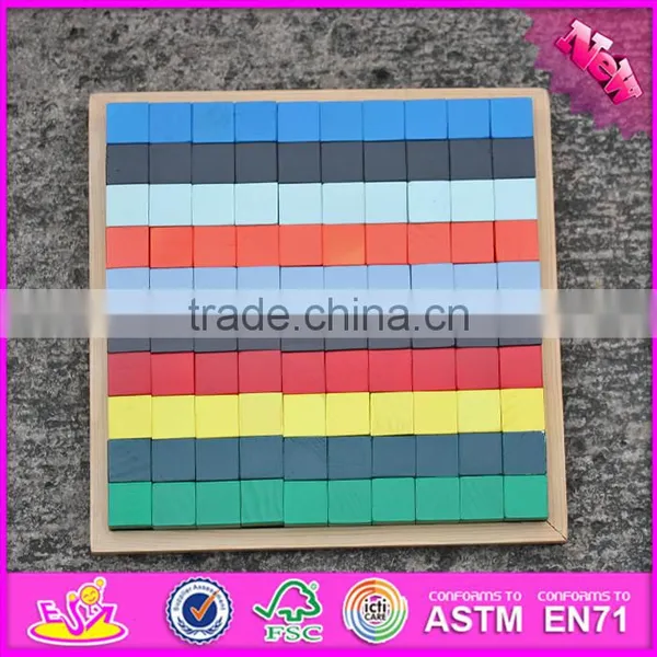 2016 New Design 100 Pieces Arrange Blocks Children Classic Wooden Toys W14A181 photo-2