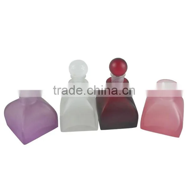 Frosted Purple Yurt Glass Bottle for 50ml Reed Diffuser With Cork/glass Stopper photo-2