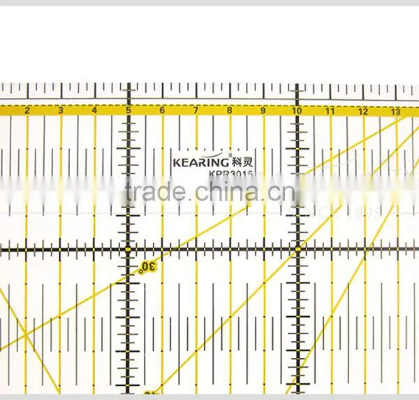 Kearing Pro 3mm Thickness Durable Acrylic Patchwork Ruler With Long Diagonal 30 * 15 cm Scale for Handicraft Design # KPR3015 photo-2
