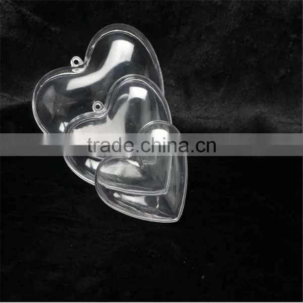 Christmas Supplies High Transparent Food Grade Environmental Protection Material Plastic Heart-shaped Christmas Ball photo-6