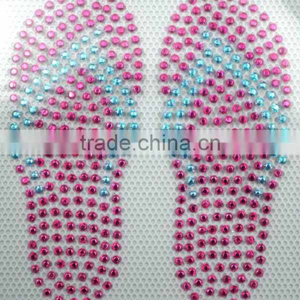 Beach Shoes t Shirt Design Hot Fix Rhinestone Transfer Motif photo-3