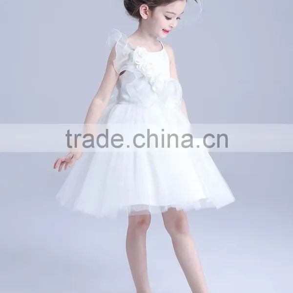 2017 White Rose Tulle Dress Women Kids Sequin Two Spaghetti Strap Dresses photo-6