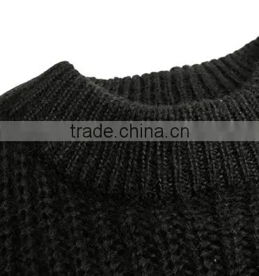 Casual Pure Color Cashmere Pullover Thick Loose Top Brand Sweaters for Wholesale photo-6