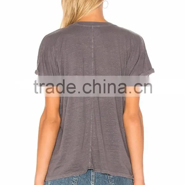 2018 Guangzhou Shandao Garment Manufacture Wholesale Summer Hot Style 160g 100% Cotton Short Sleeve O-Neck T Shirt Women photo-3
