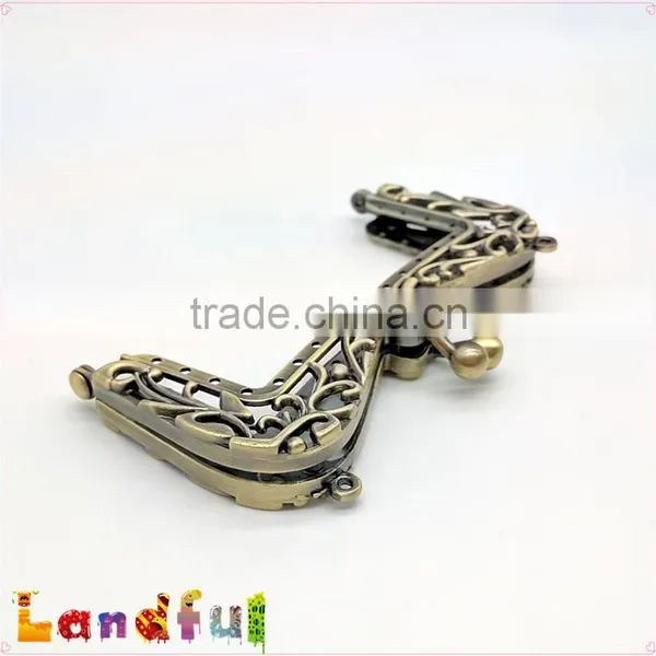 10.5cm M Shape Antique Bronze Handmade Kiss Lock Handbag Clutch Frame photo-3