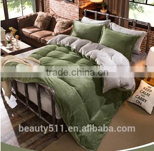 High Quality Colorful Winter Warm Flannel Bed Comforter Sheet BS484 photo-6