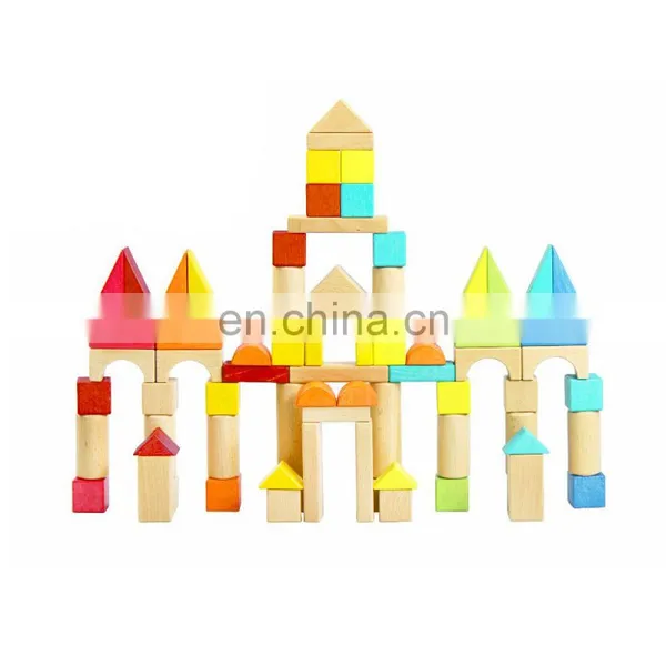 New Gift Montessori Preshcool Kids Toys Fit Together Building Blocks Set Solid Wooden With High Quality photo-2