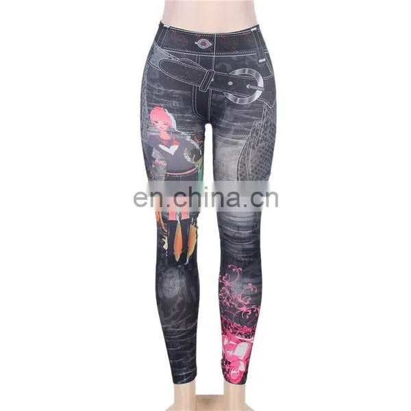 Newest Fashion Wholesale Women Pattern Jeppinges Pants photo-3