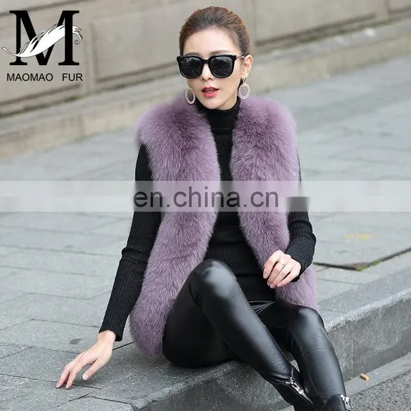 2014 Europe and America New Design Fox Fur Vest Fashion Women Fox Fur Vest photo-5
