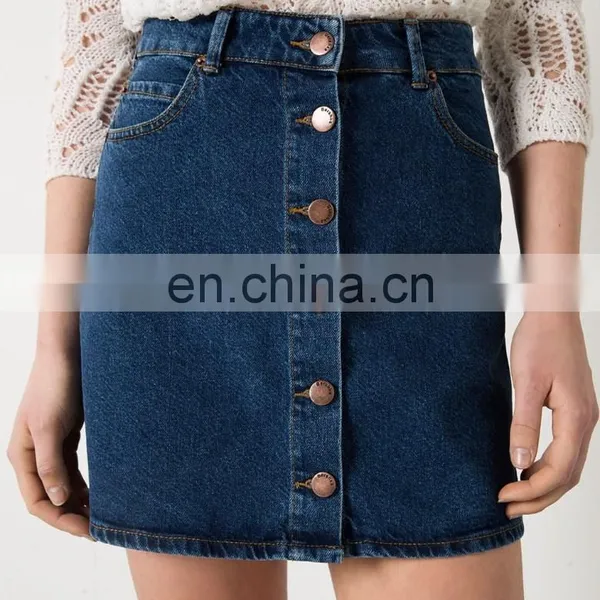 Hot Sell New Fashion China Garment Supplier Women Jean Skirt