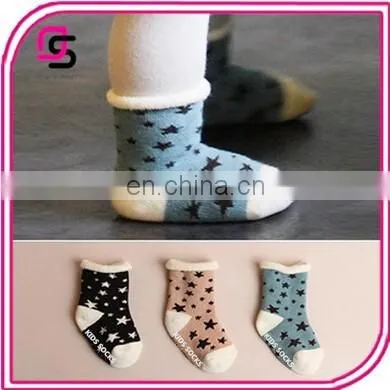 In Stock Newborn Babies Pentagram Terry Socks Baby Socks