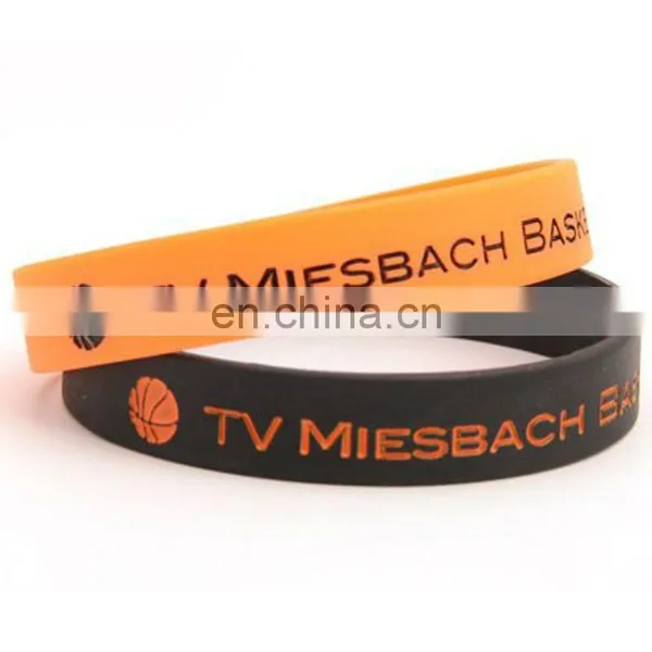 1 Inch Orange Silicon Engraved Wristbands photo-5