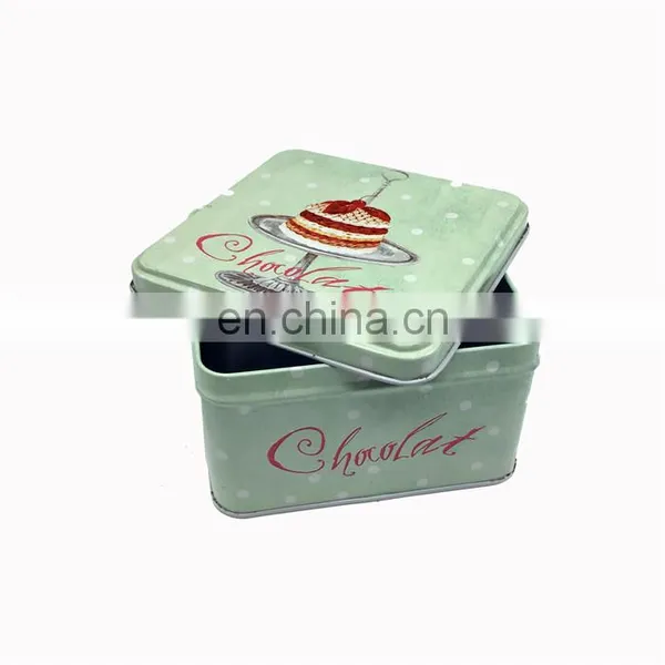 Perfect Quality Metal Big Square Size Cookie Biscuit Cake Tins With Lids