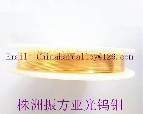 Φ0.08mm Φ0.1mm High Pure Wolfram Wire Filament Gold Plated Tungsten Wire photo-2