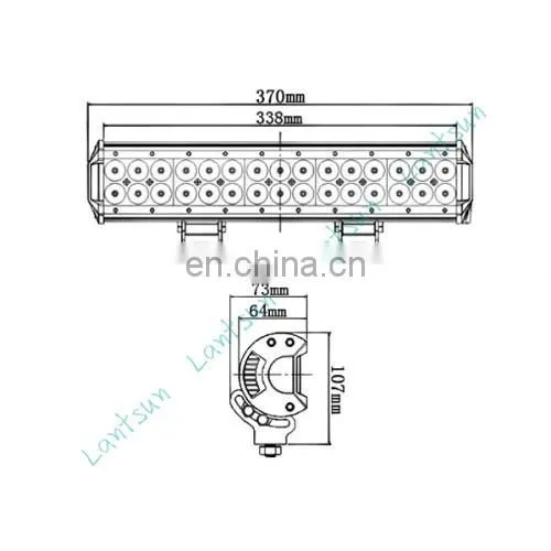 4x4 Led 12v Spotlight 15inch 90w Two Row Led Light Bar photo-5