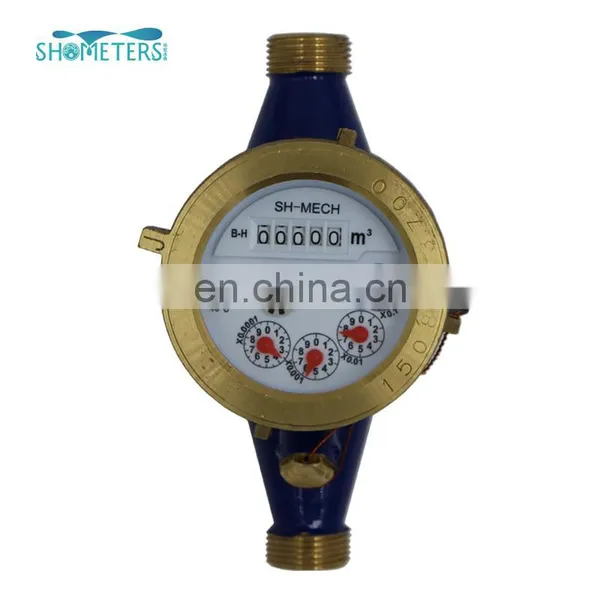 China Supply Multi Jet dn 20 Brass Water Flow Meter With Water Meter Pulse Sensor photo-7