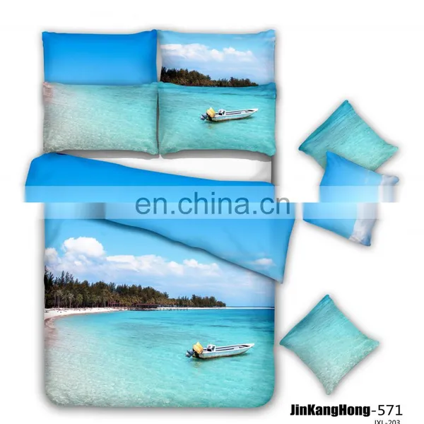 Beautiful Night Scenery Bedding 4 Piece Full 3D Printed Bedclothes Duvet Cover Set With Pillow Case photo-4