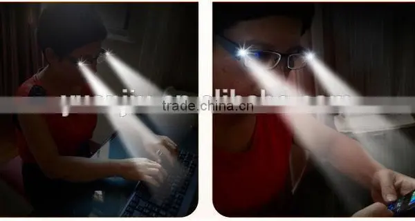 Ultra Bright Dual LED Lighted Up Map Book Readers Reading Black Full Frame Eye Glasses Eyeglass Spectacle Diopter Magnifier Ligh photo-2