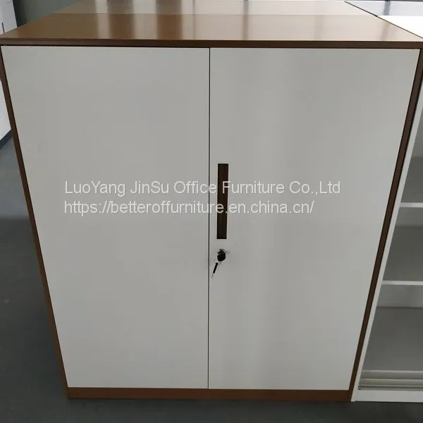 KD Swing Door Storage File Cabinet Office Furniture White Color H1200XW900XD400mm photo-3