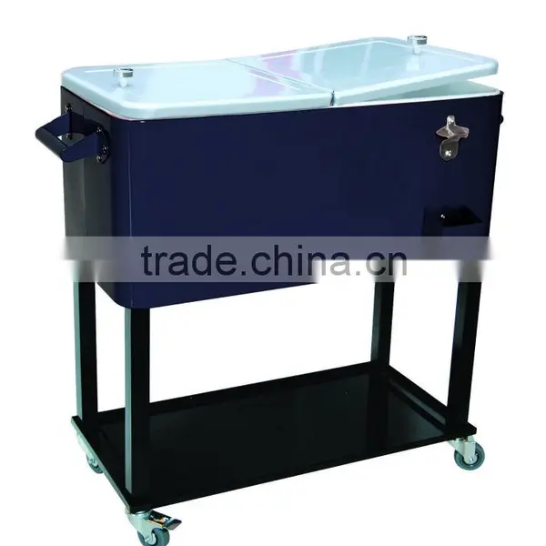 73L Rolling Outdoor Patio Deck Party Tub Cooler