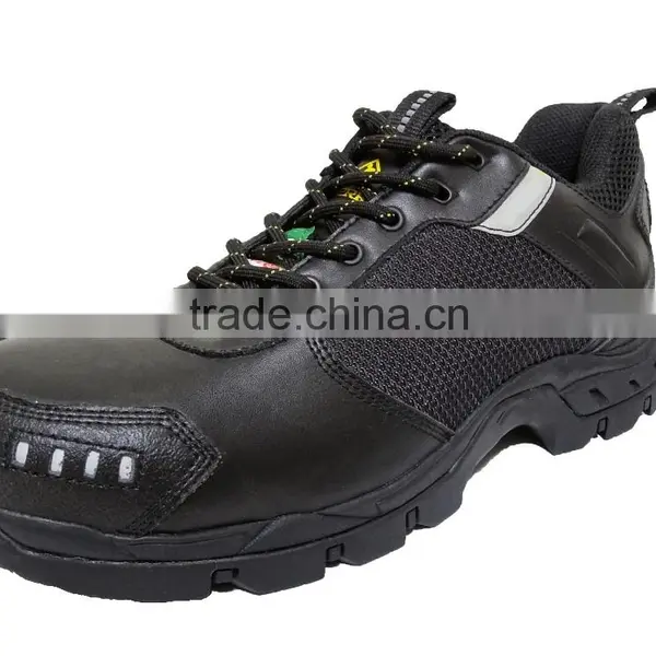 High Quality Brand Low Cut Black Steel Leather Industrial Safety Shoe photo-6
