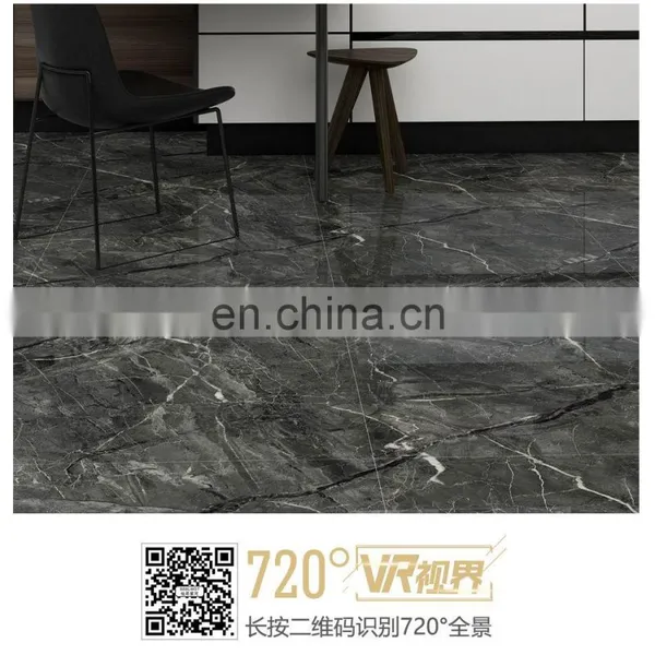New Age Infinite Connect Design Black Color Nature Marble Looks Like a Whole Piece Big Size Marble Floor Tile photo-5