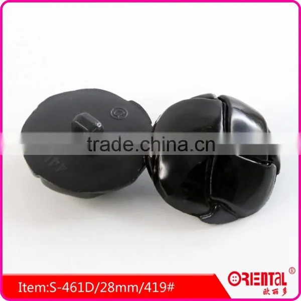 Hign Quality Shiny Black Plastic Coat Button With Shank photo-4