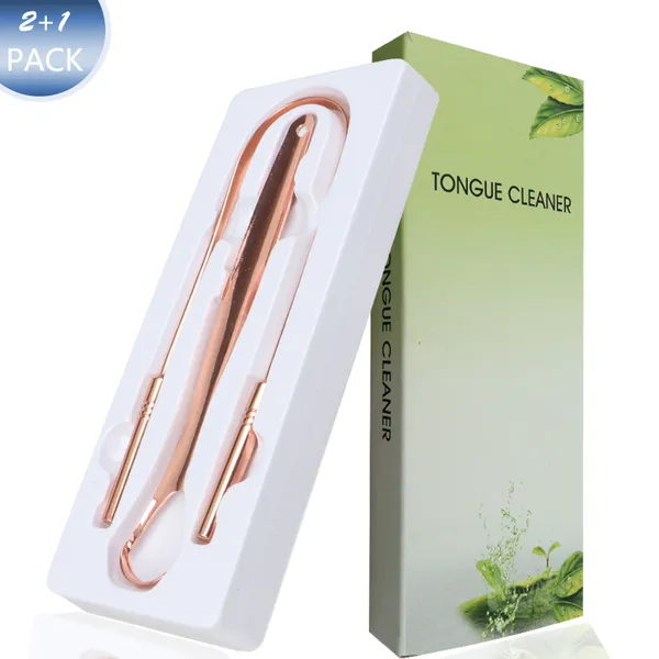 Hot Sell Stainless Steel Tongue Cleaner Scraper With Colorful Handle for Oral Care photo-2