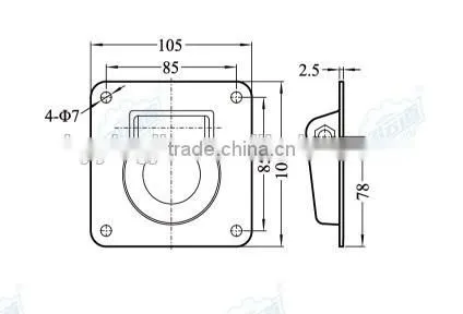 04401 China Trailer Body D Ring Rope Ring Tie Down Ring Lashing Ring photo-2