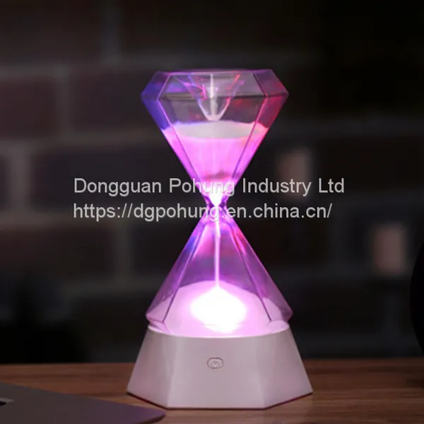 Christmas Gift Colorful Hourglass Sleep Light USB Rechargeable Atmosphere LED Small Night Light photo-2