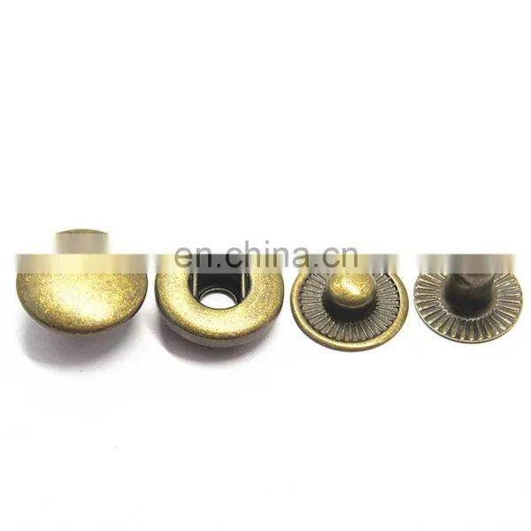 Custom 15mm Brass Spring Snap Clip Button for Leather, Jeans photo-3