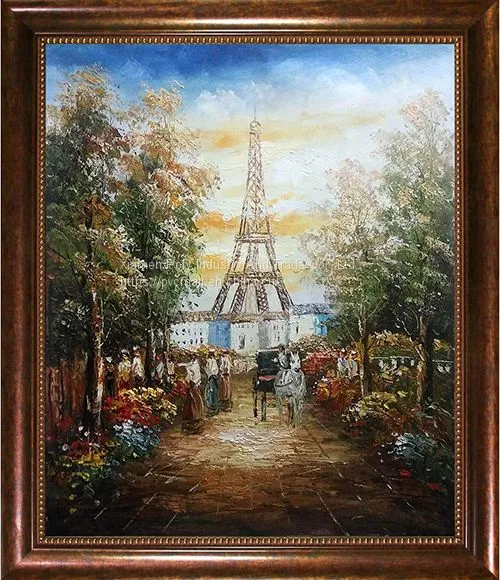 Hand-painted Abstract Canvas Oil Painting Landscape Wall Art Decoration photo-5