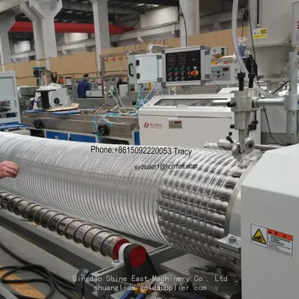 SHINE EAST Helix Steel Wire Reinforced TPU Thermoplastic Polyurethane Air Duct Tube Hose Pipe Extruder Machine