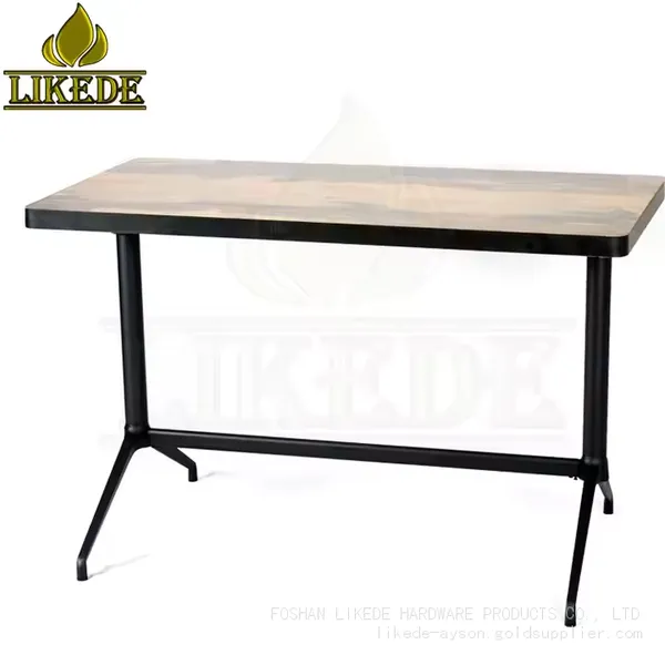 Outdoor Dining Rectangle Restaurant Table With Aluminum Base Stylish Outdoor Table for Enjoying Meals photo-4