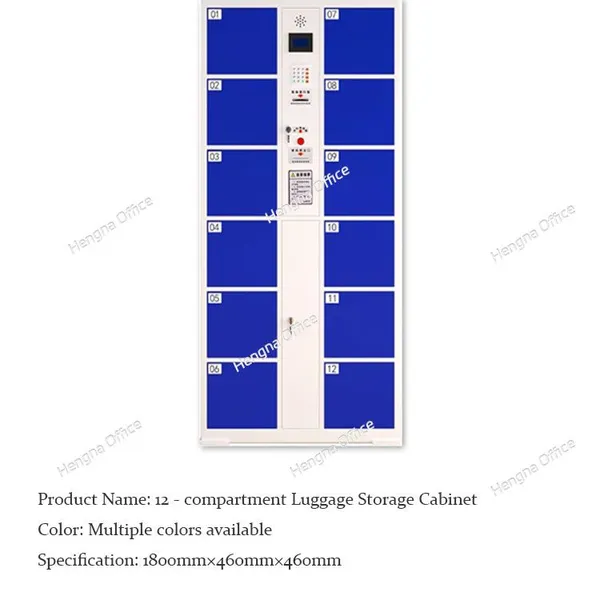 Commercial Infrared Barcode Electronic Lockers |Gym Electronic 12 - Door Secure Digital Locker