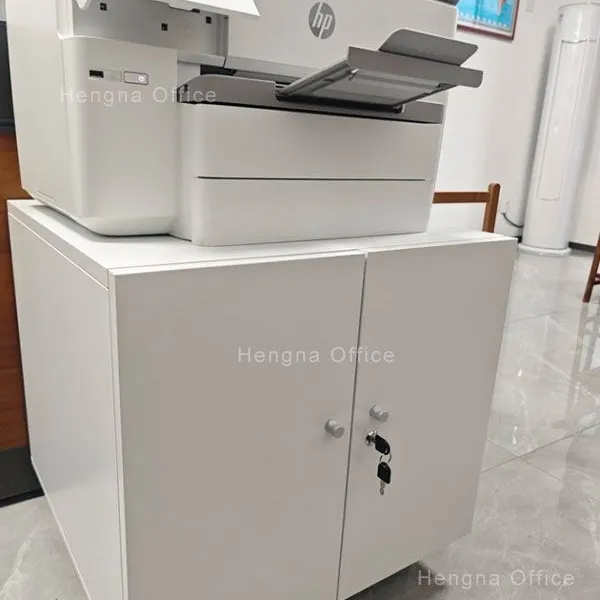 Steel Copier Base Cabinet | Lockable Storage With Shelves for Office Printers | Durable Office Equipment for Schools