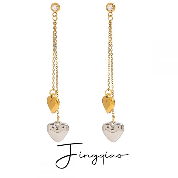 Fade-Free Gold Plated Earrings - Tarnish-Resistant Waterproof Stainless Steel Jewelry photo-2